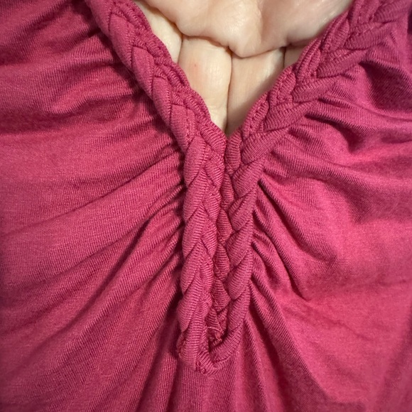 ❤️NWT  Willi Smith Pink Ruched Short Sleeve Top  XL    #O - Picture 5 of 8